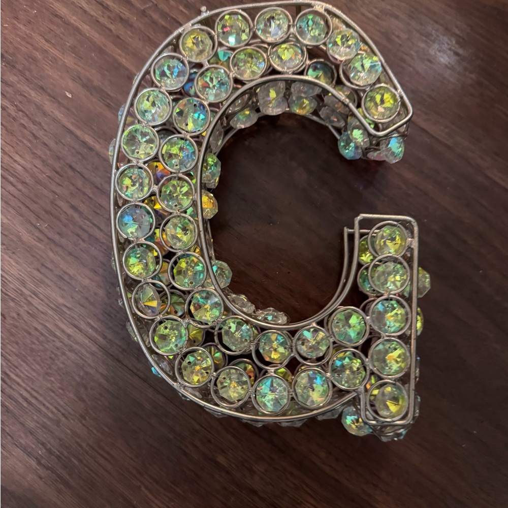 Crystal-Embellished Letter C Home decor